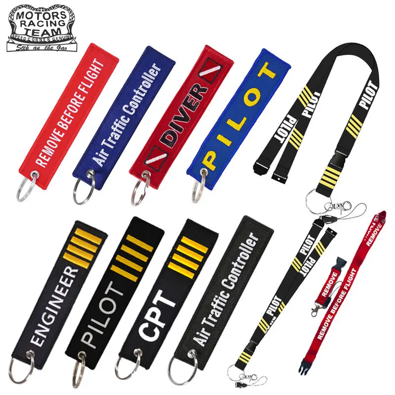 

CLELO Travel Accessories Key Chain Pilot Accessories viaje Travel Bag Tag Embroidery luggage Tag Label Keyring Fashion Gift