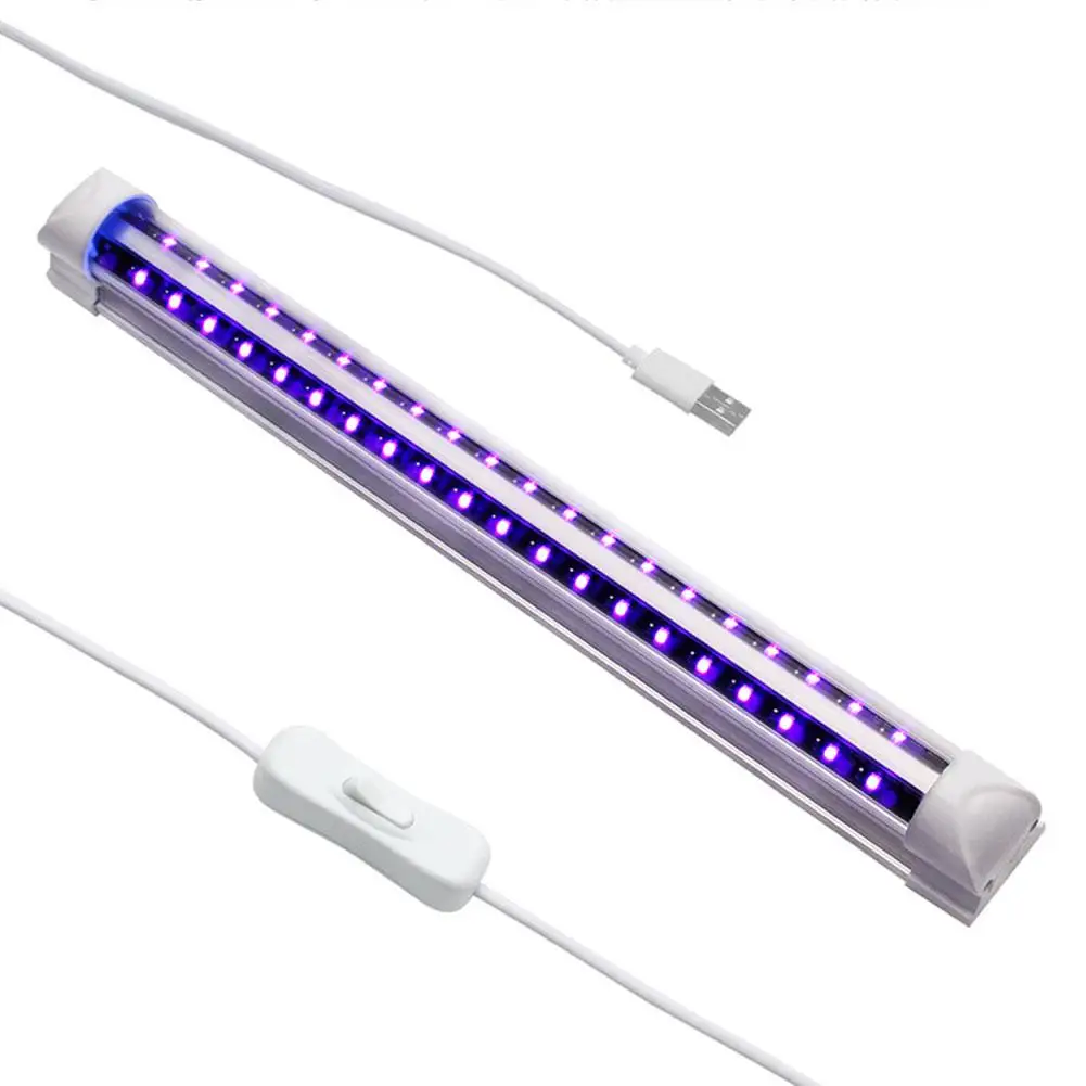 UV T8 LED Purple Light Tube Low Voltage USB Interface Fluorescent Lamp for Halloween KTV Bar Parties