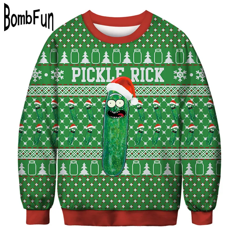 

BombFun Sweatshirts Women 3d Print Funny Christmas Turtleneck Harajuku Pullovers Tracksuits Autumn Unisex Outwears High Quality