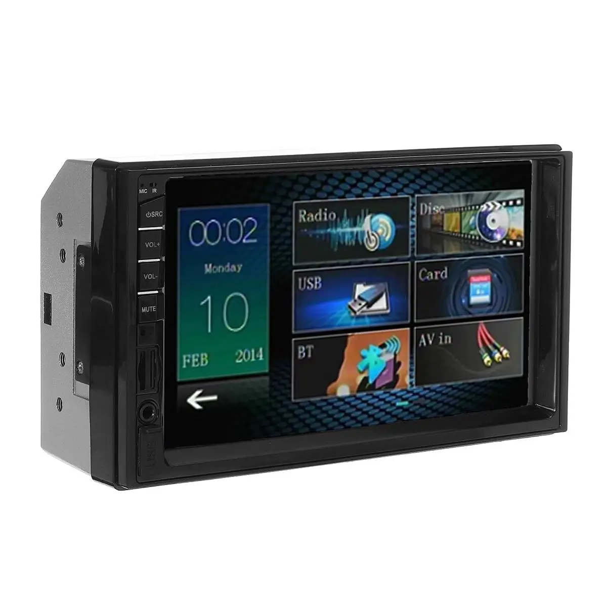Car Rear View Camera 7" Touch Screen bluetooth Car Stereo MP5 FM Radio Player+ 4 LED Rear Camera Parking Reverse Vehicle Camera
