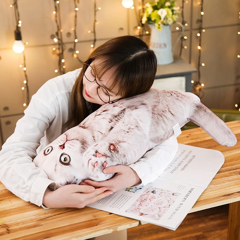 Имитация забавной собаки и кошки мягкая плюшевая подушка мультфильм животное Мопс и персидский кот мягкая кукла подушка для сна ребенок подарок на день рождения