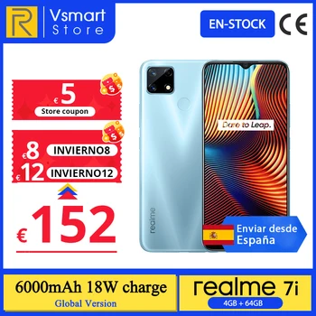 شراء هاتف ذكي Realme 7i 7 I الإصدار العالمي ذاكرة وصول عشوائي 4 جيجابايت وذاكرة قراءة فقط 64 جيجابايت معالج ألعاب MediaTek Helio G85 كاميرا ثلاثية 48 ميجابكسل ببط...