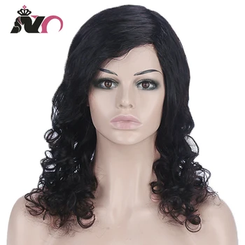 

NY Body Wave Wig Peruvian Hair Density Remy Hair Mid-Length Wig Human Hair Wigs For Women Natural Color Full Machine Made Wigs