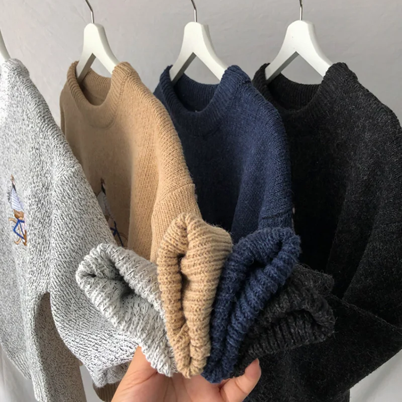 Warm Sweater Men Winter Clothes Computer Knitted Full Mens Sweaters Plus Size Korean Fashion Males Harajuku Top Casual Soft