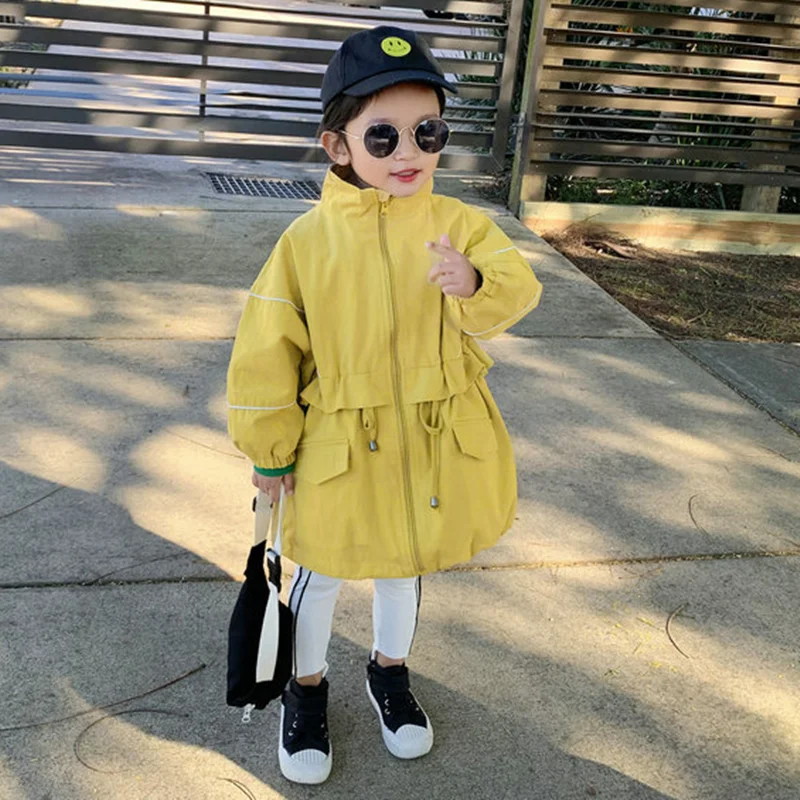 

Mihkalev Children autumn winter jacket and coat 2019 Litter girl Long-length overcoat for kids clothes girls thicken windbreak