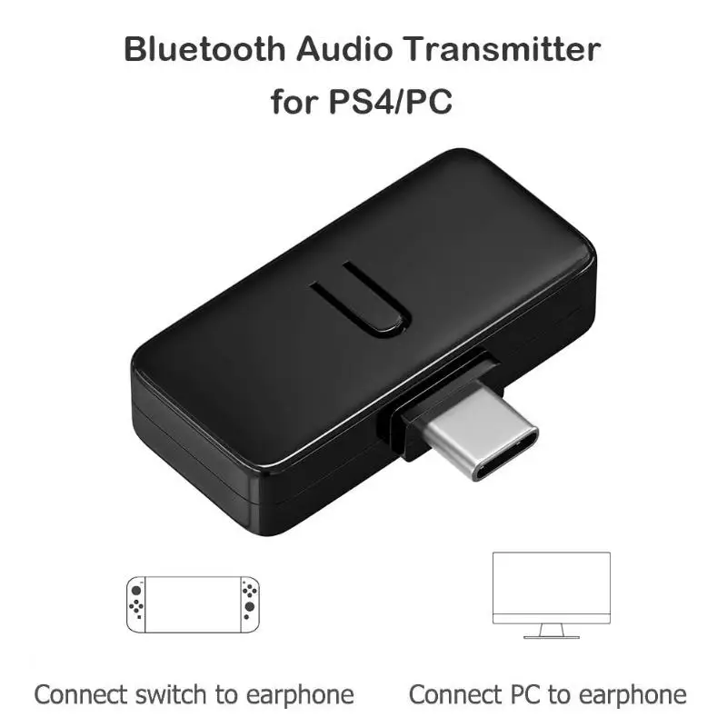 Прочный Bluetooth type-C передатчик износостойкий нежная текстура беспроводной аудио USB-C адаптер подходит для переключения PS4 PC