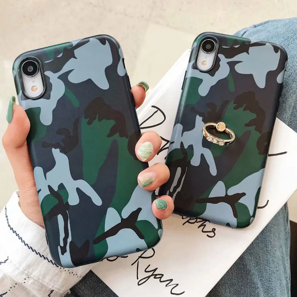 KISSCASE армейский зеленый камуфляжный чехол для iPhone XR XS Max X 7 8 6S Plus мягкий TPU с