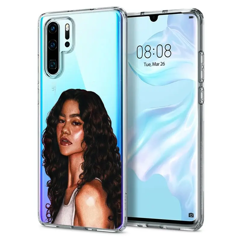 silicone case for huawei phone Euphoria Zendaya Cartoon Trendy Soft Silicon Phone Case For HUAWEI Mate 10 20 30 P10 P20 P30 Lite Plus Pro Funda Cover capa huawei phone cover