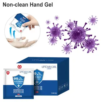 

50 Packs Of Non-clean Hand Cleanser Non-irritating Mild Portable Hand Washing Gel For Indoor Outdoor Use