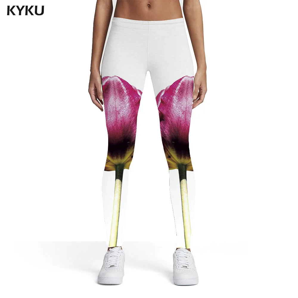 KYKU Black And White Leggings Women Leopard Printed pants Zebra Elastic Art Leggins Womens Leggings Pants Fitness Bodybuilding lululemon align leggings Leggings