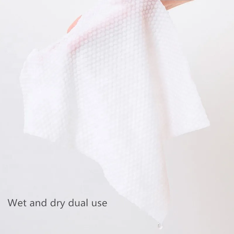 45Pcs Disposable Cotton Face Cloths Towel Thick Facial Tissue Face Cleaning Makeup Remover Roll Tissue Dry and Wet Use