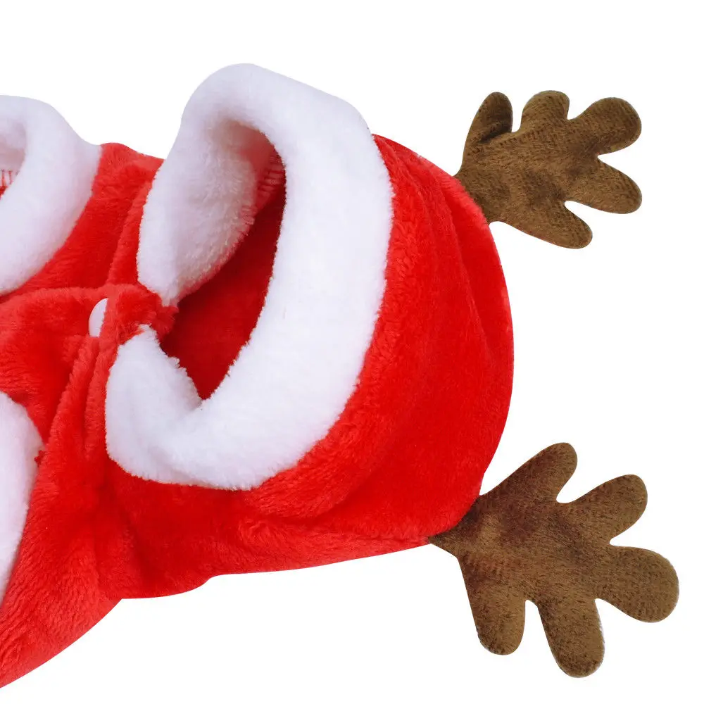 Рождественская Милая Одежда для питомцев, пальто для собак, костюм Санта-лося/Санта-Клауса, Одежда для питомцев, кошек, щенков, зимнее Рождественское украшение