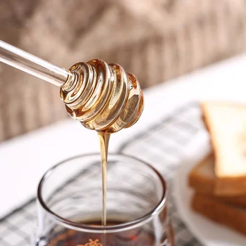 

Stirring Stick Rod Spoon Dip Drizzler Server Long Glass Mini Bee Honey Dipper Stirrer Muddler