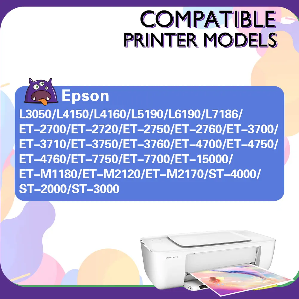 Tinta tricolor para impresora Epson, L4160, L4150, L6160, L6170, L6190,  L3151, L3150, 101, 103, 105, 106|Kits de recarga de tinta| - AliExpress