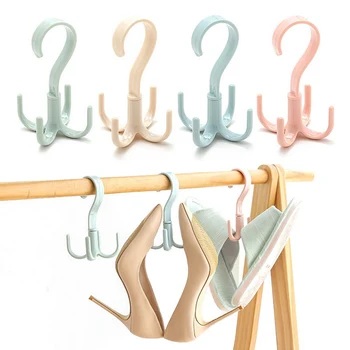 

Multi-Function 360 Degrees Rotate Four Claws Hooks Dry Wet Dual Use Towel Hanger Home Clothes Shoes Sundries Organizers