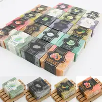 85g Natural Plant Extract Handmade Soap Bamboo Charcoal Oil Control Volcanic Mud Sea Salt Face Soap Bath Soap 19 Flavors 1