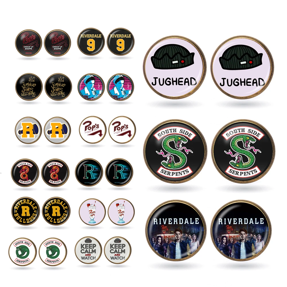 Riverdale Stud Earrings Riverdale Juehead Earrings South Side Serpent Logo Riverdale Tv Accessories Jewelry Christmas Gifts Stud Earrings Aliexpress