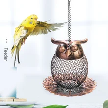 Iron Owl Hummingbird Bird Feeder for Outdoor Garden Hanging Decoration Food Bowl Container Pet Feeding Tools Bird Accessories