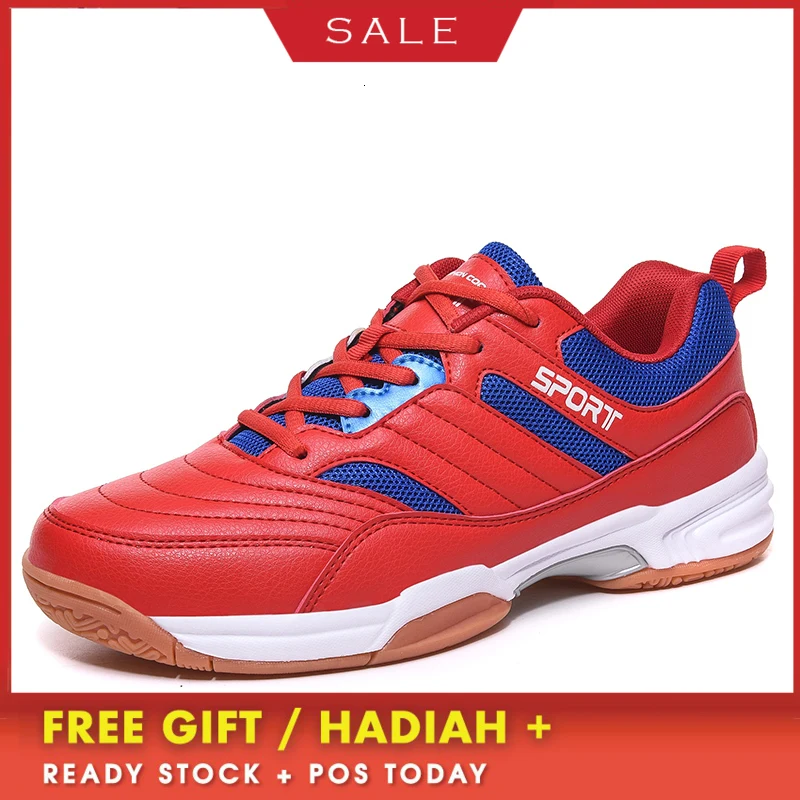 

BOUSSAC Quality Men Badminton Shoes Outdoor Male Training Sport Sneakers Black Red Fitness Tennis Man Footwear Big Size