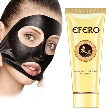 

EFERO Blackhead Remover Face Mask Deep Cleaning Skin Care Peel Off Masks Oil Control Purifying Blackhead Charcoal Black Mud Mask
