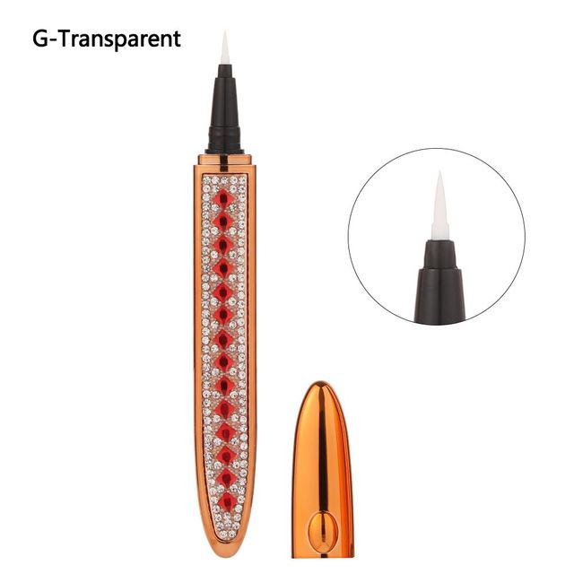 2 In 1 Magic Lash Liner Glue Pen Non Magnetic No Glue Liquid Eyeliner Waterproof Long Lasting Fast Dry Eye Makeup