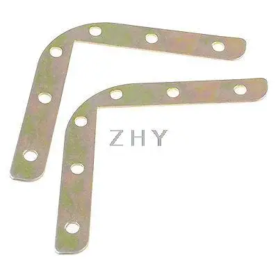 

2 Pcs Angle Plate Corner Brace Flat L Shape Repair Brackets
