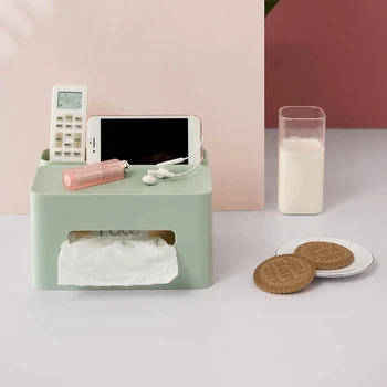 

Multifunctiona Remote Control Storage Box l Simple Tissue Box Cute Napkin Storage Box Rectangular