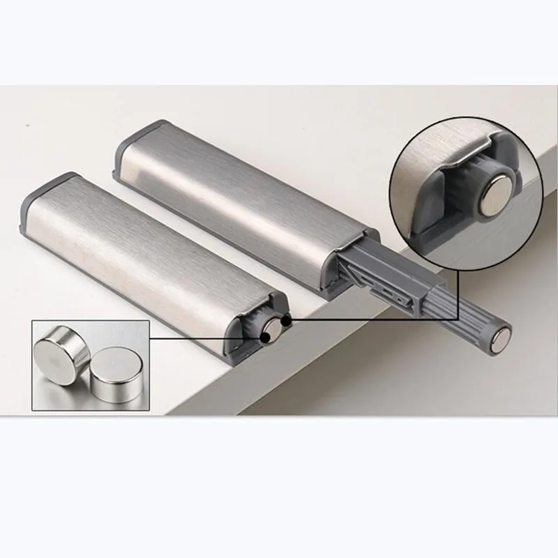 Door Stopper Cabinet Catches Stainless Steel Push to Open Touch Damper Buffers Soft Quiet Closer Furniture Hardware