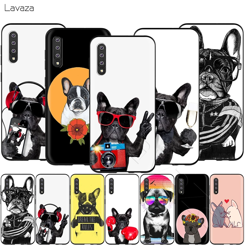 Lavaza Cute Puppy Pug Cool French Bulldog Dog Case for Samsung Galaxy A2 J4 Core J6 J7 DUO J8 Prime A20E A70S 2018 |