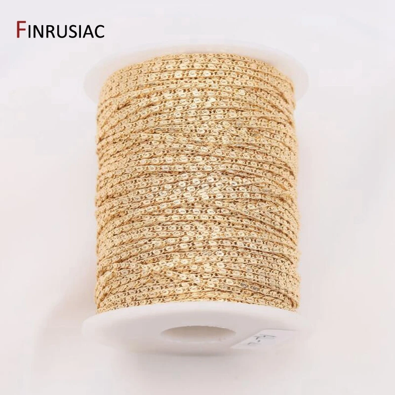 14k Real Gold Plated Diy Chain For Jewelry Making 1.9mm Chains