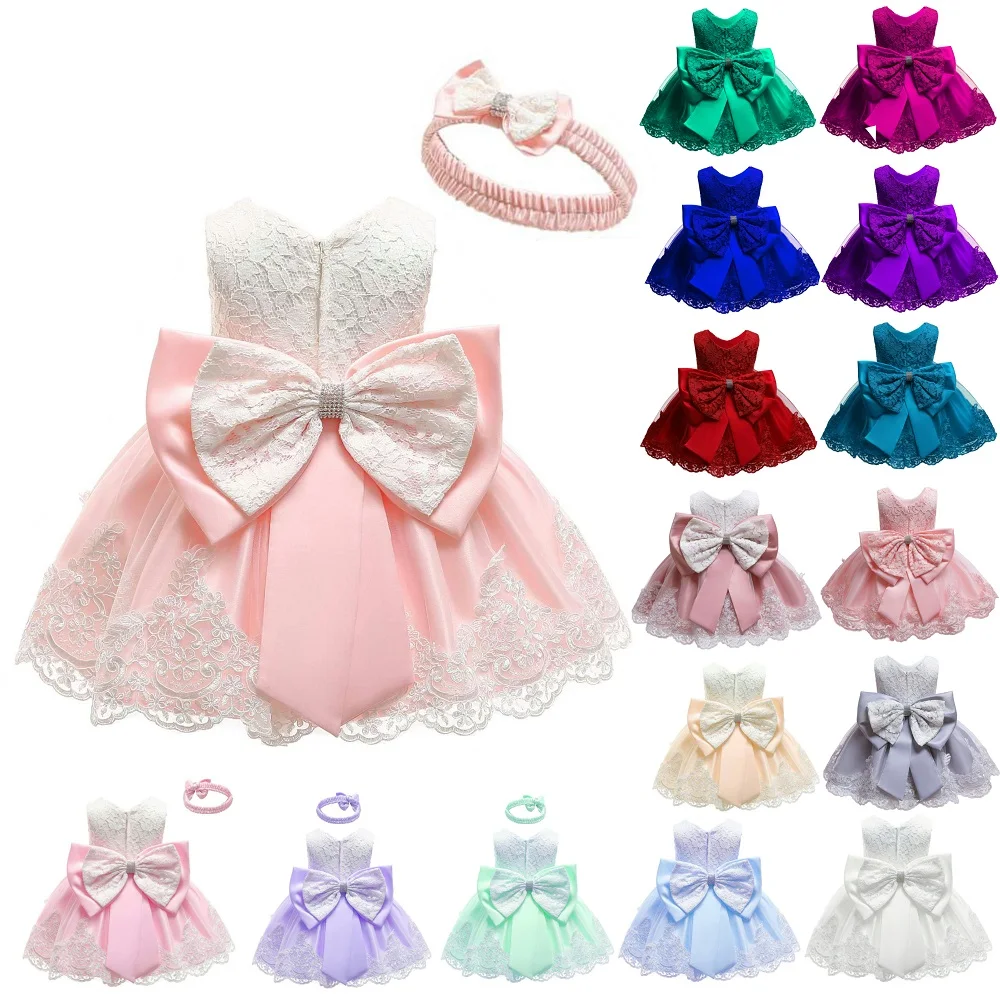

Baby Dress Infant Party Wedding Princess Dress For Baby Girl First 1 Year Birthday Dress Kids Christening Dress Newborn Clothing