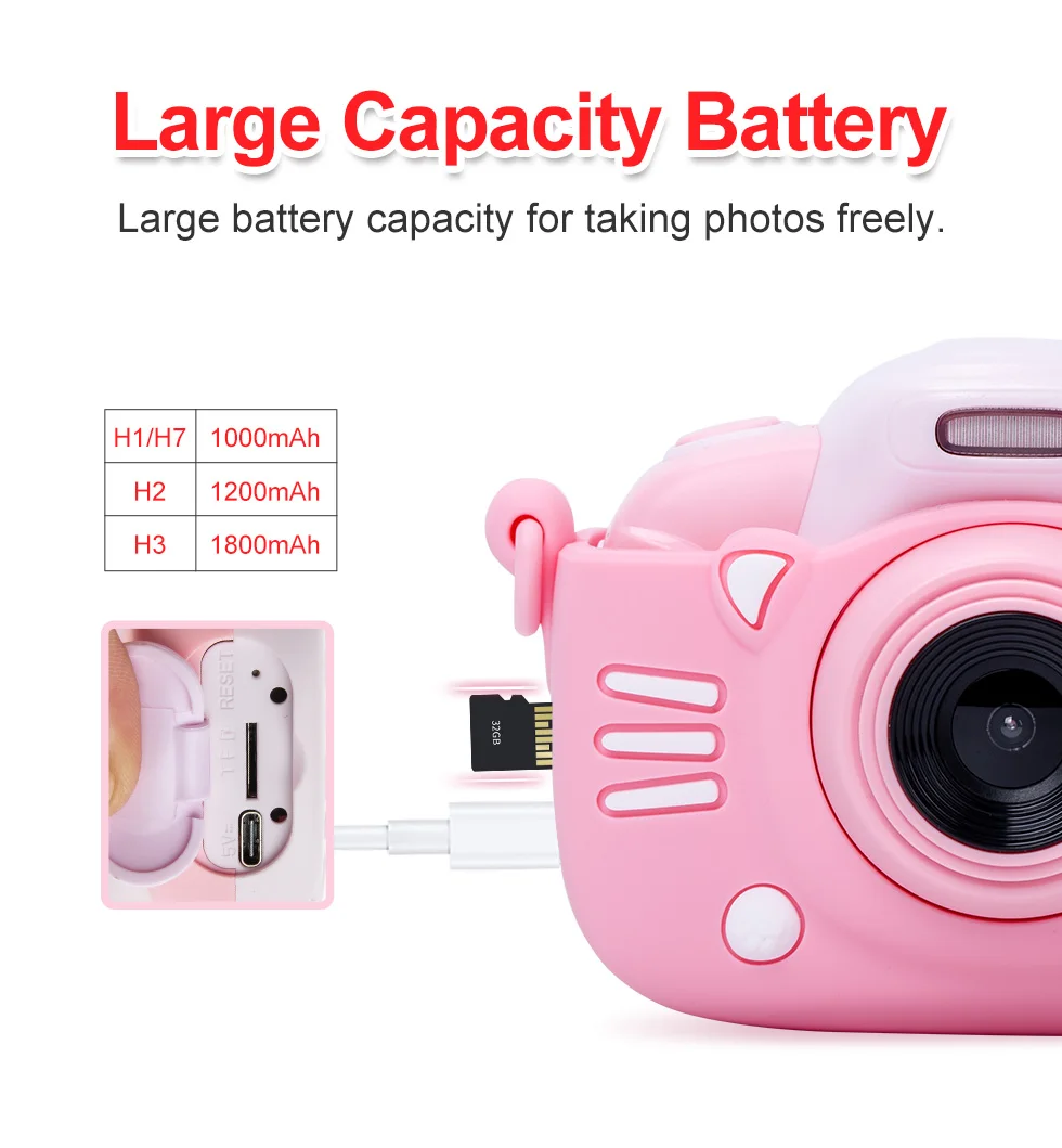 Minibear Children Camera For Kids Digital Camera For Children 1080P HD Video Camera Toy For Children Birthday Gift For Girl Boys