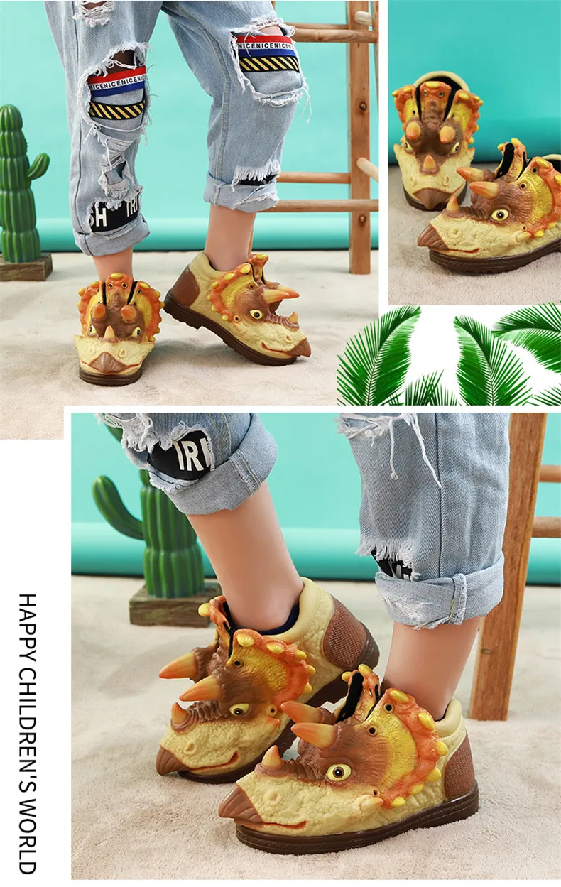 2019 Brand Kids Shoes Boys Creative Dinosaurs children Sneakers Baby Boy Sport Sneakers 3D waterproof Kids Shoes For Girls Size 25-30 (15)