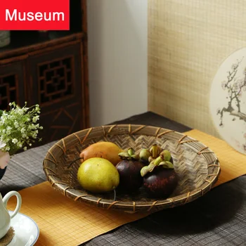 

Bamboo Weaving Compote Susan Japanese Tea Ceremony Accept Tea Table Teahouse Study Bamboo Products Goods Of Furniture For