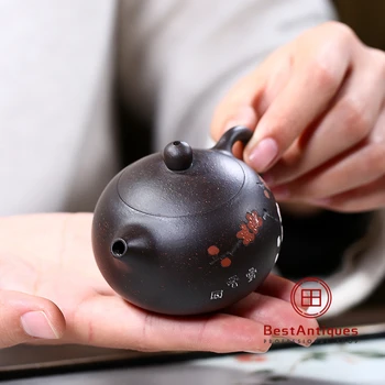 

Yixing Zisha Teapot Purple Clay Teapots Handmade Meihua Xiaoxishi 100cc