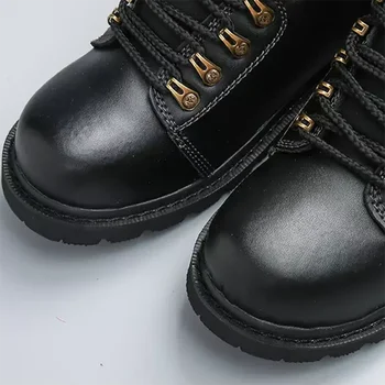 

2020 new Four season boots men leather neutral style fashion work shoes lover Martin boots large military boots ankle boots Hik