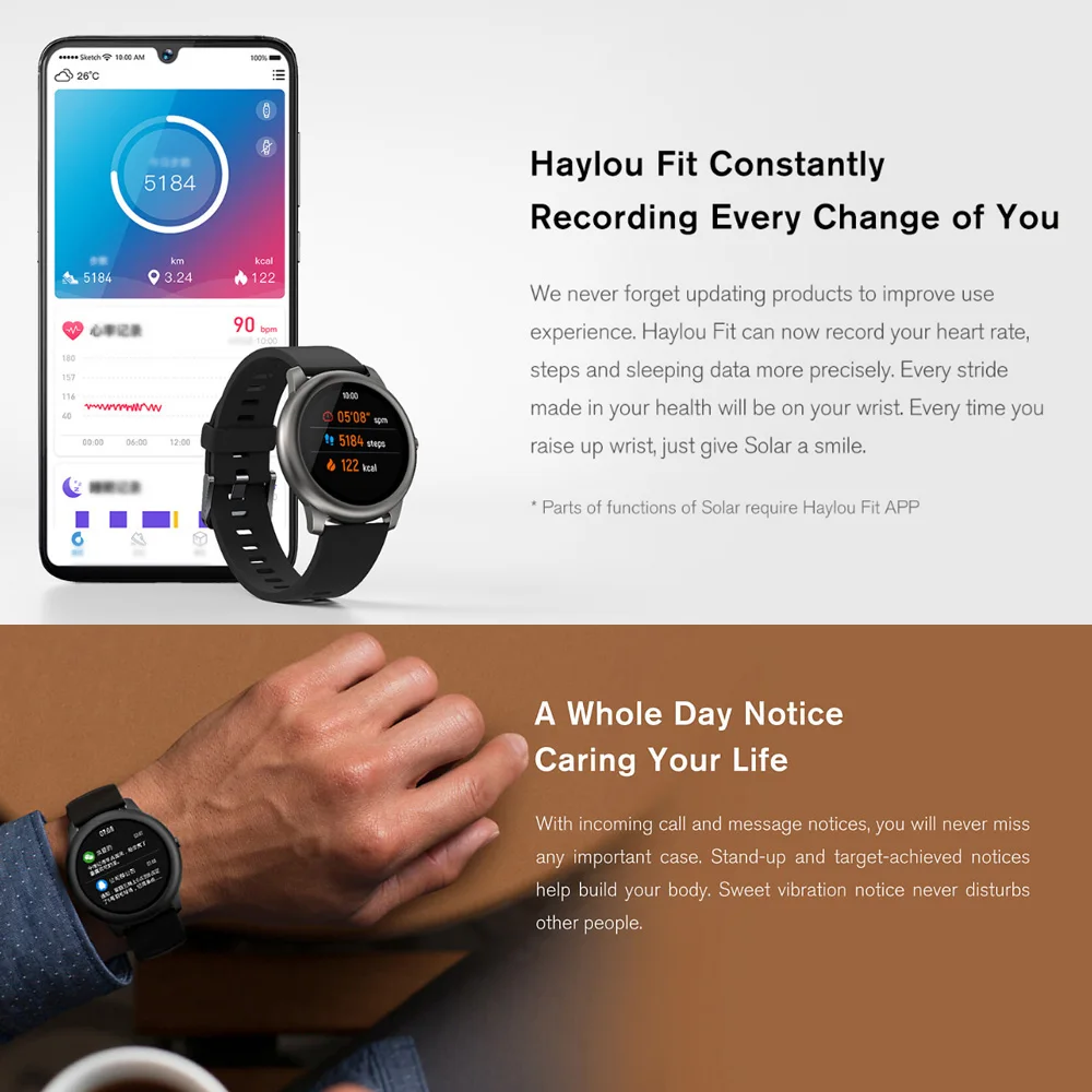 Haylou-reloj inteligente Solar LS05 para hombre, accesorio de pulsera  deportivo resistente al agua IP68 con control del ritmo cardíaco y del  sueño, pantalla de 1,28 pulgadas, compatible con iOS y Android, versión