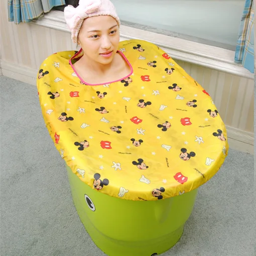 

Children Plastic Bath Tub Heat Cover Barrel Bath Cylinder Waterproof Cloth Cover Bath Bucket Universal Warm Lid Dustproof