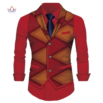 

African Men Clothes Dashiki Men Long Sleeve Shirt and Vest Set Top Shirts Bazin Riche Men Shirts Traditional Vest Shirt WYN1021