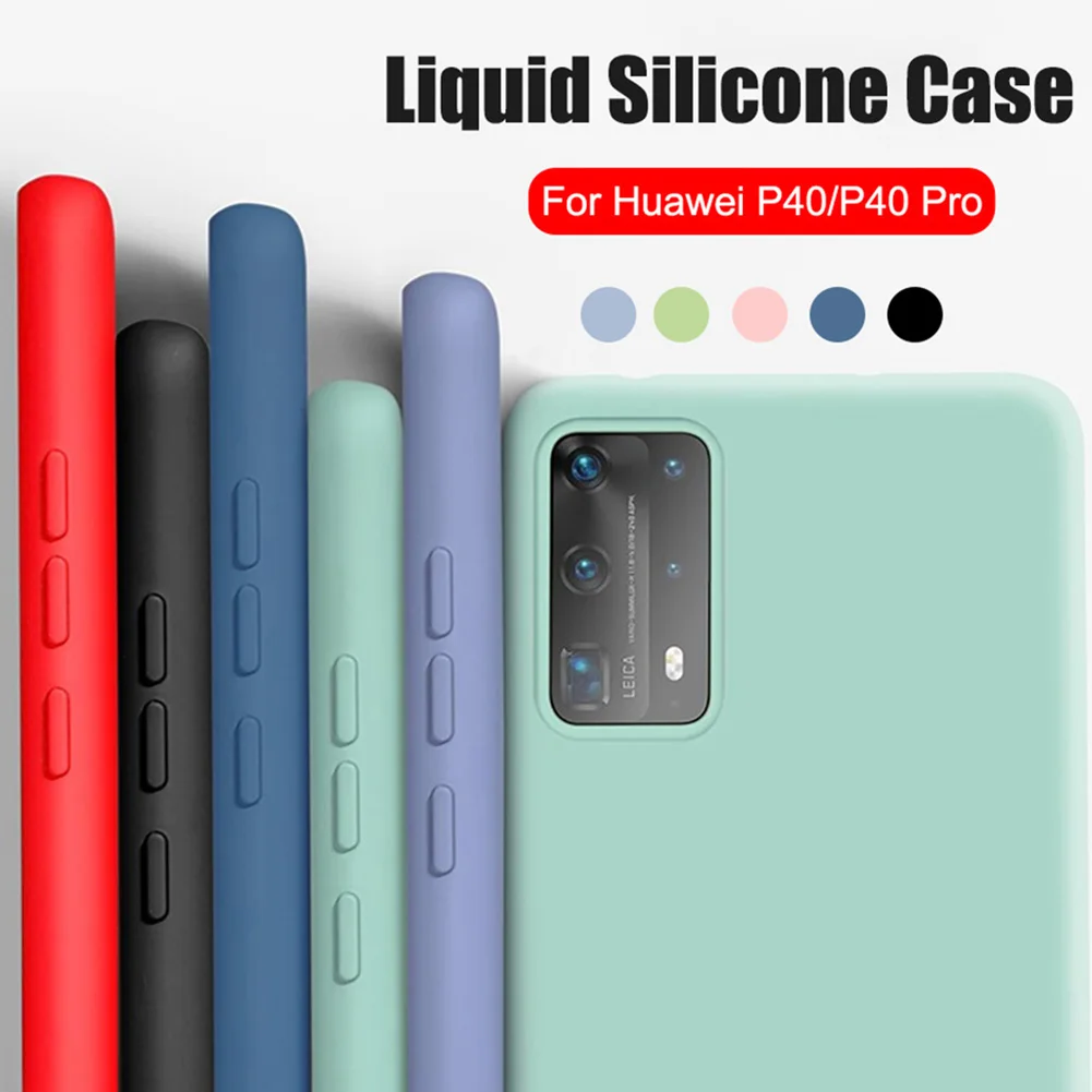Чехол для Huawei P40 Pro жидкий силиконовый чехол телефона Lite Mate 30 P30 задняя крышка |