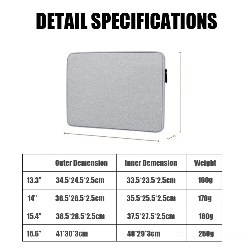 Luva do Portátil 13.3 14 15.4 15.6 Polegada Notebook Viagem Bolsa de Transporte para Macbook ar Pro 14 Polegada Case à Prova de Choque para Mulheres Masculinas Case - Imagem 6