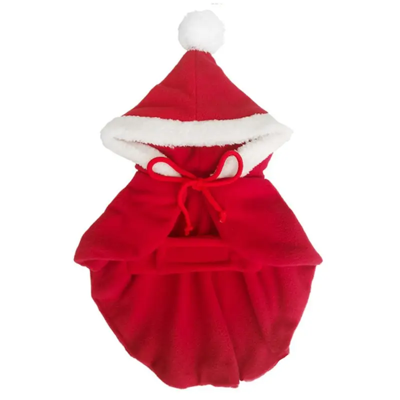 

Pet Christmas Costume Poncho Cape with Hat Santa Claus Cloak for Cats and Dogs for dog clothes