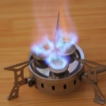 

20000W Gas Stove Set Outdoor Portable Windproof 3 Burners Camping Folding Expanded Gas Stoves Tool