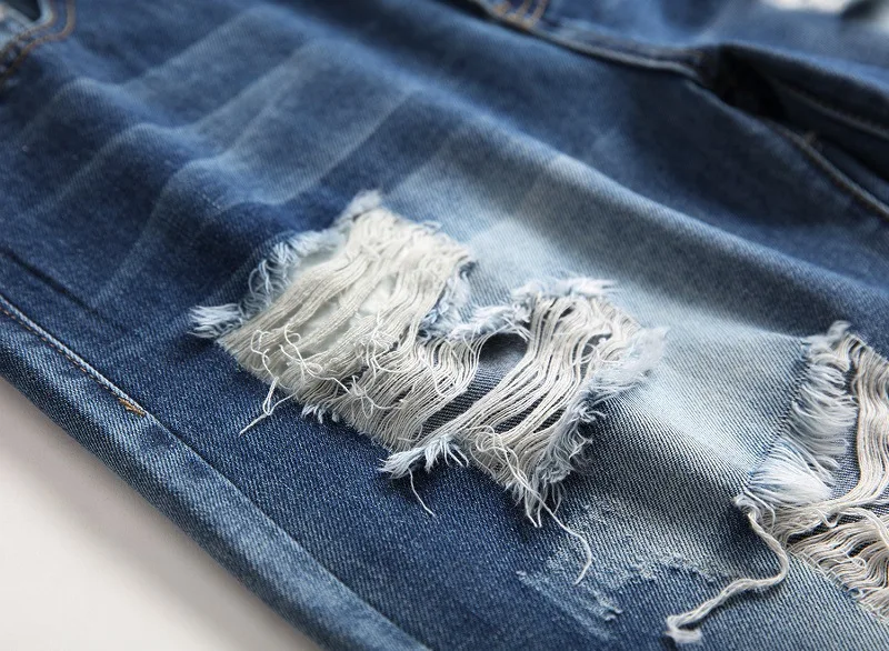 2019 мужские джинсы винтажные панк синие обтягивающие рваные джинсы Брюки Модный ковбойский стиль Осенние новые хип-хоп рваные джинсы