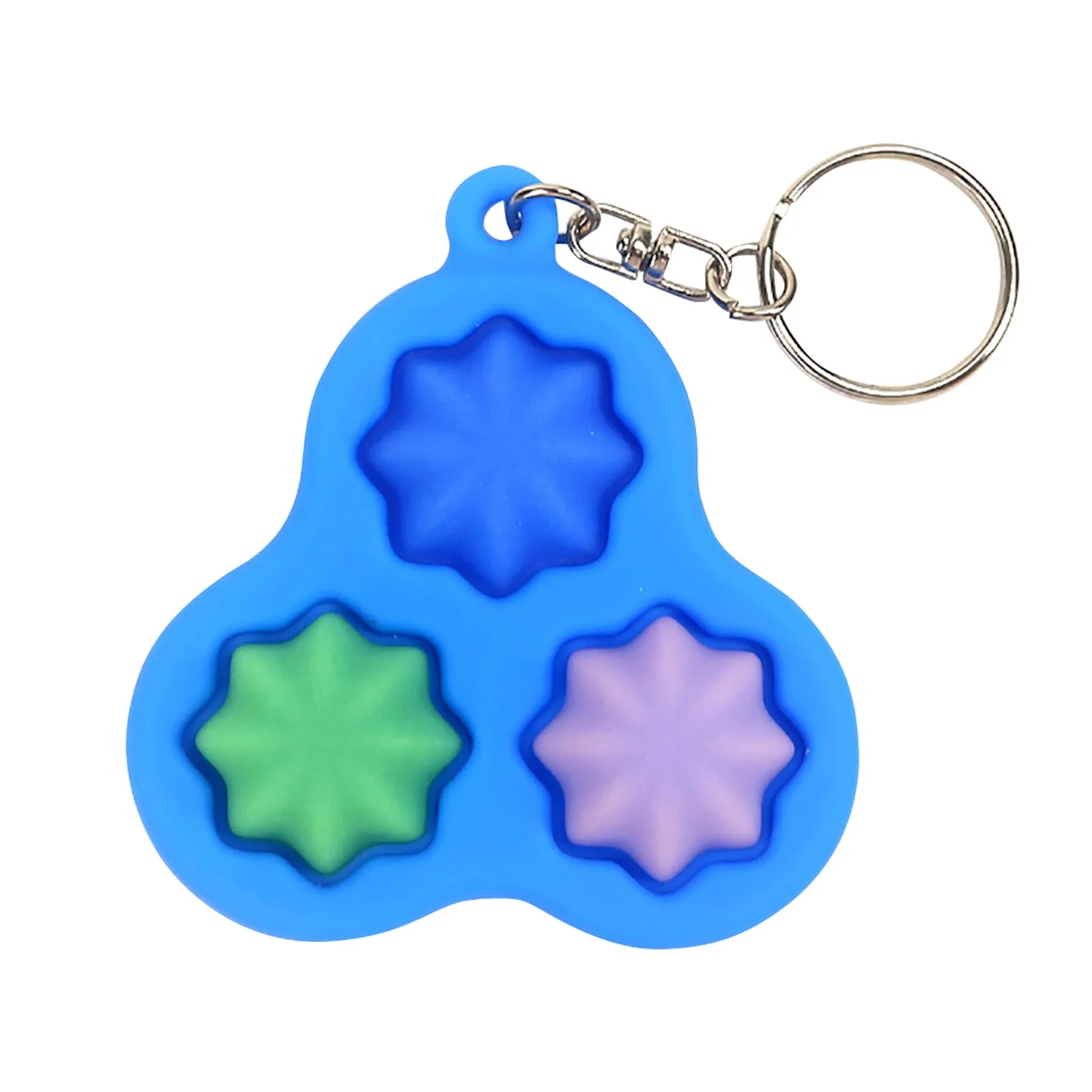 New push pops its mini keychain dinosaur simple dimple fidget toy for autism adhd anxiety anti stress relief edc sensory bubble atomic nee dohs Squeeze Toys