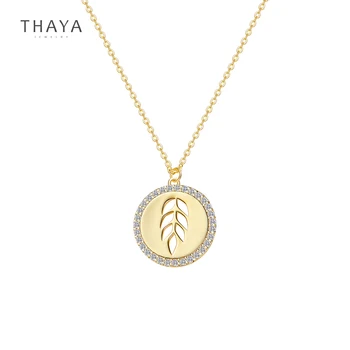 

Thaya Real s925 Silver Wheat Necklace 45cm Plated 14k Gold Plated Pendant Chain For Young Ladies Women Fine Jewelry Gift