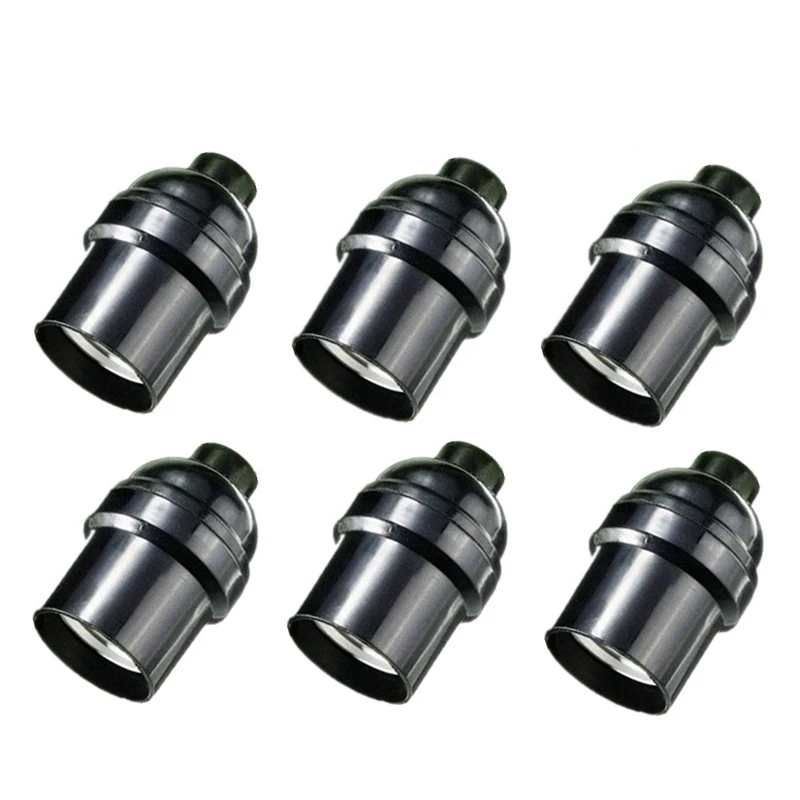 

6 Pack E26 E27 Light Socket Edison Retro Pendant Lamp Holder Without Switch Plastic Lamp Socket for DIY