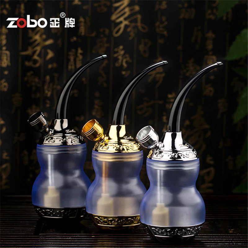 

Zobo Portable Mini washable smoking set Bottled Water Pipe Hookah Shisha Tobacco Smoking Pipes Gift of Health Metal