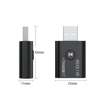 

Mini Wireless Bluetooth Receiver Adapter 5.0 Audio Transmitter Stereo Bluetooth Dongle Aux Usb 3.5 Mm For Laptop Tv Pc