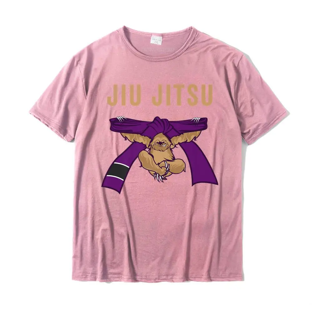  Classic Tees Designer Short Sleeve Mens T-Shirt TpicOriginaltitle Printed On VALENTINE DAY Top T-shirts Round Neck Jiu Jitsu Sloth Shirt for BJJ Cool Purple Belt__MZ14936 pink